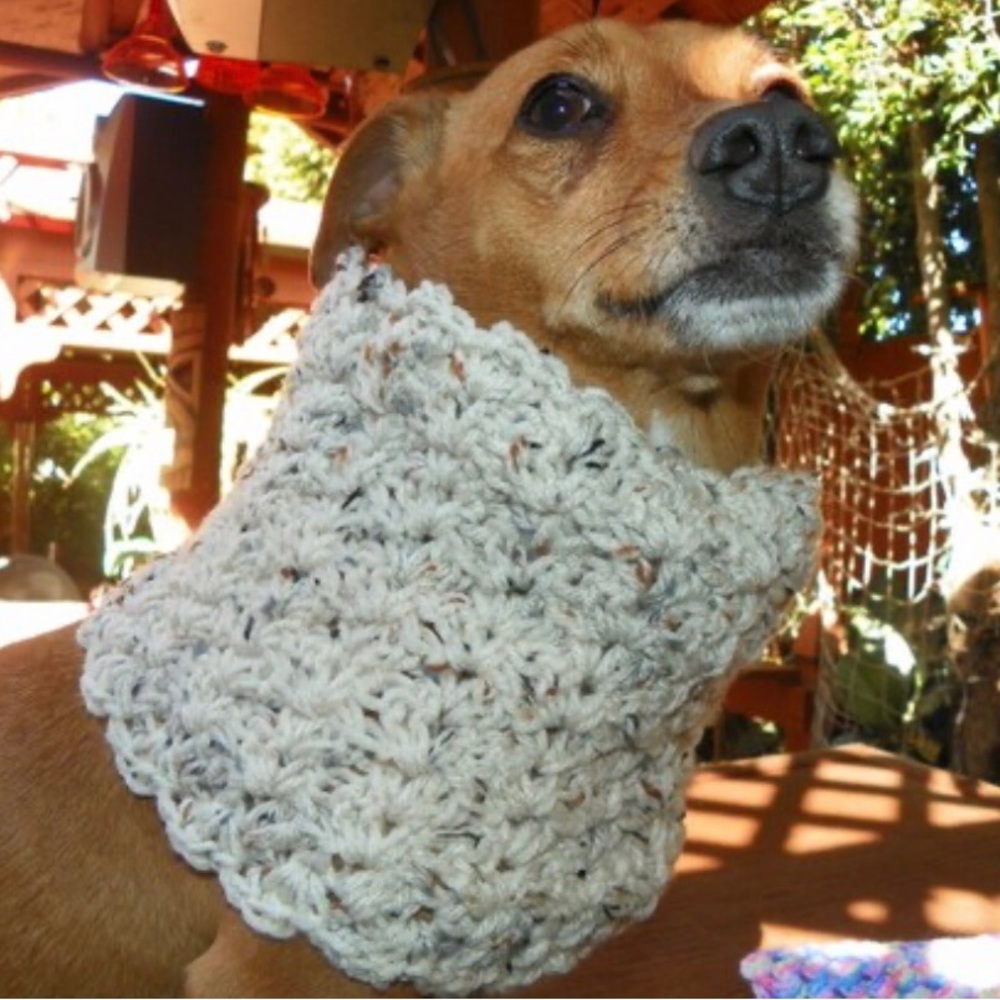 Dog Cowl Neck Warmer  Size Large